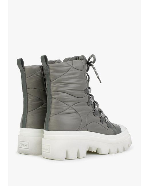 Ash Gray Peak Leaf Nylon Hiking Boots