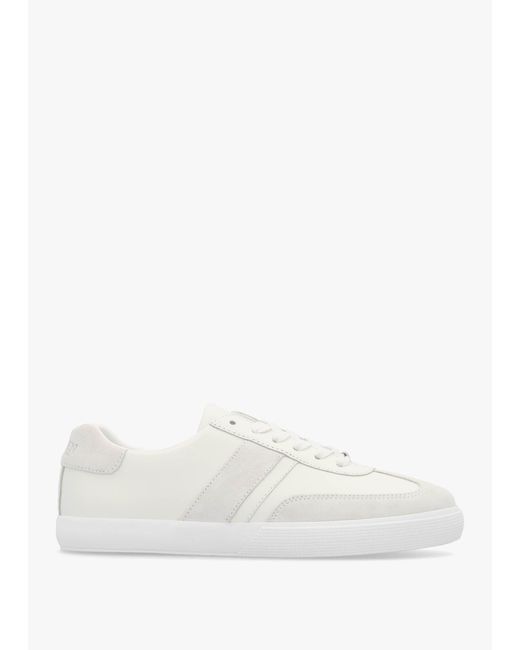 Ralph Lauren White Braylee Bianco Leather & Suede Trainers