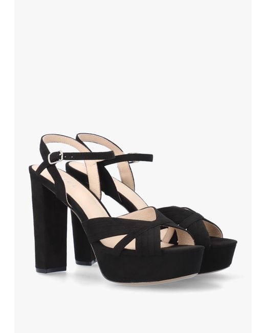 Daniel Avery Black Platform Heeled Sandals