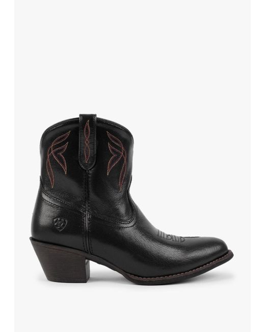 Ariat Darlin Black Leather Western Boots