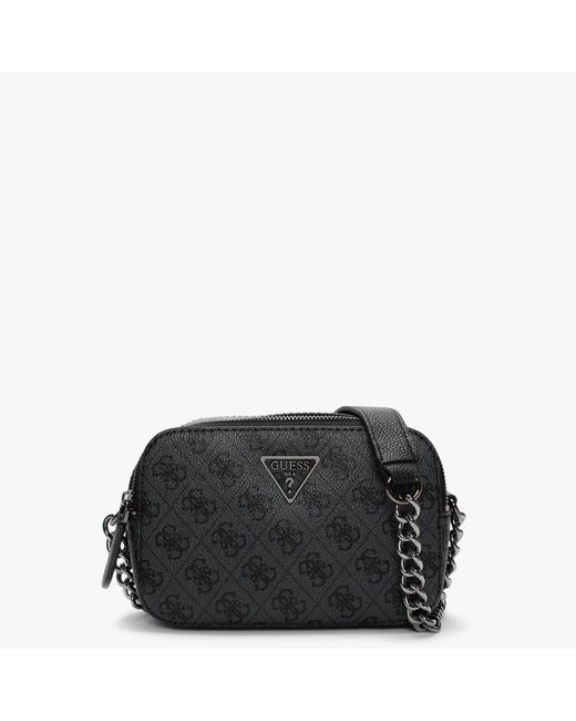 Guess Noelle Ii Signature Logo Coal Camera Bag in Black Lyst Canada