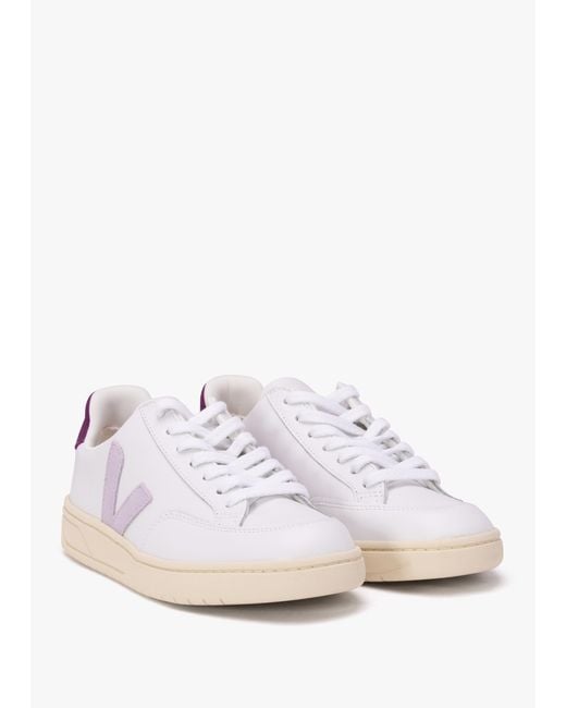 Veja Pink V-12 Leather Extra Parma Trainers