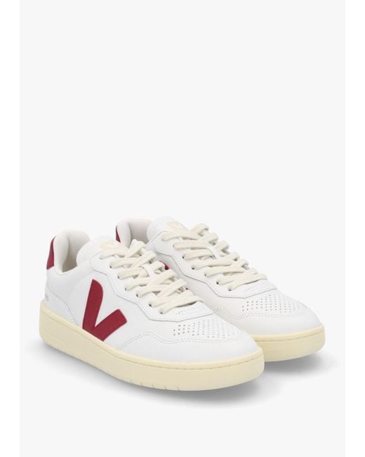 Veja Pink V-90 O.T Leather Extra Marsala Trainers