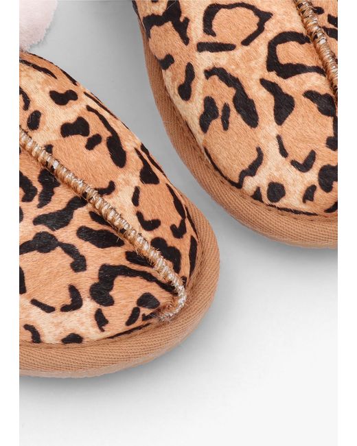 Daniel White Soleo Leopard Calf Hair Sheepskin Twinface Slippers