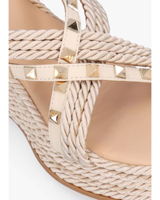 Daniel Multicolor Popey Cream Rope Slab Wedge Mules