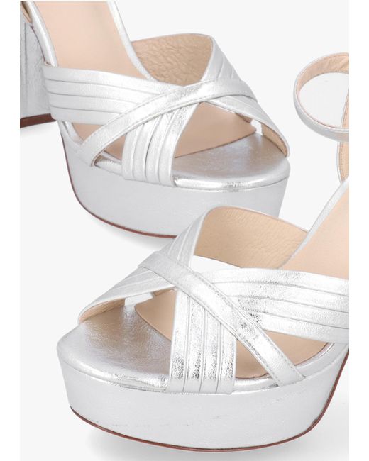 Daniel Metallic Avery Silver Platform Heeled Sandals