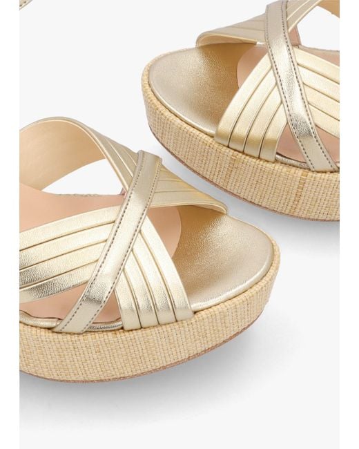 Daniel Natural Wejavery Gold Leather Wedge Sandals