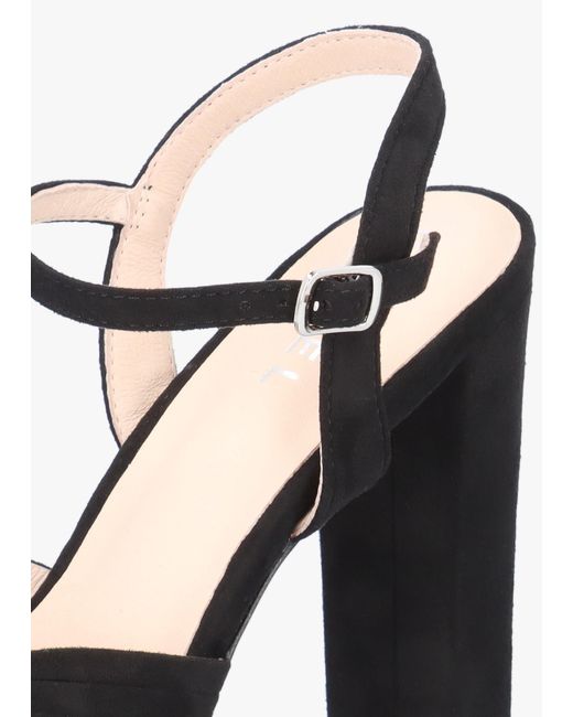 Daniel Avery Black Platform Heeled Sandals