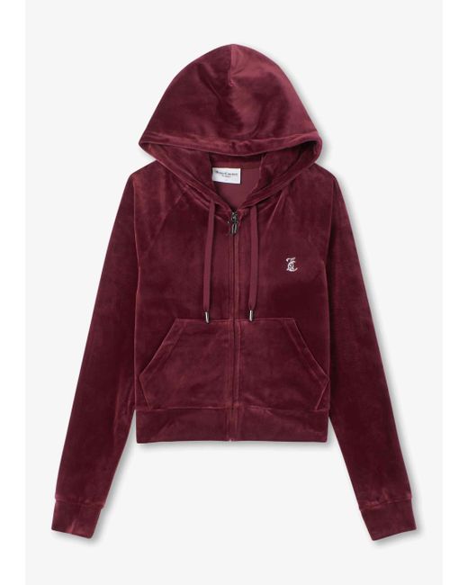 Juicy Couture Red S Madison Hoodie With Diamonte
