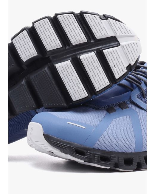 On Shoes Blue Cloud 5 Waterproof Shale Magnet Trainers