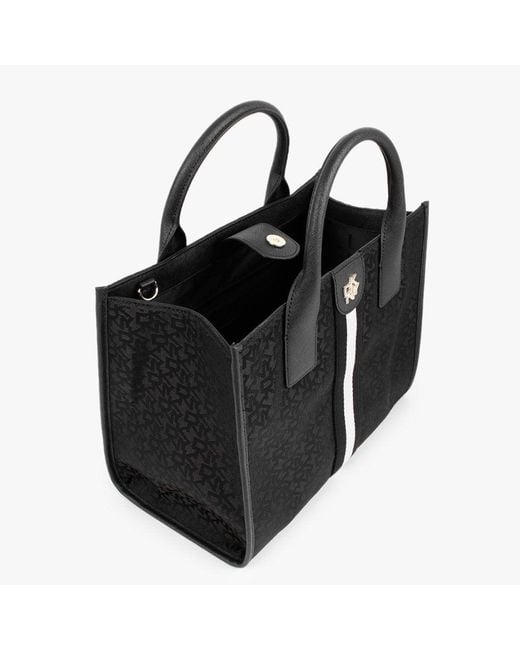 DKNY Medium Carol Black Logo Tote Bag Lyst