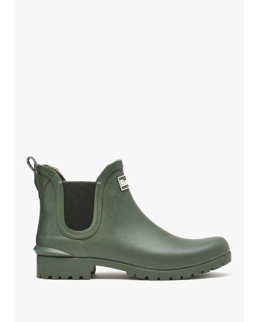 Barbour Green Wilton Rubber Welly Boots