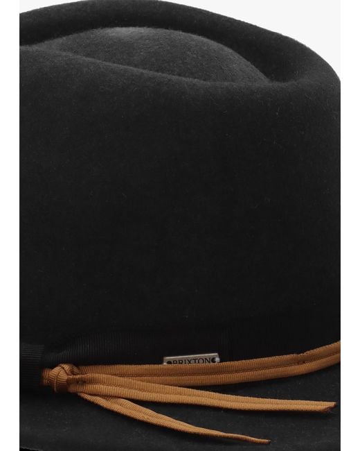 Brixton Black Dayton Convertible Brim Worn Wash Ranche Hat