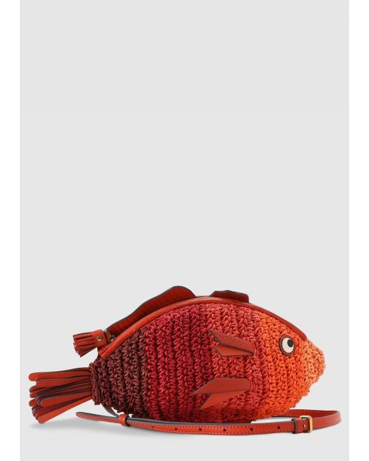 Anya Hindmarch Fish Red Cross Body Bag Lyst