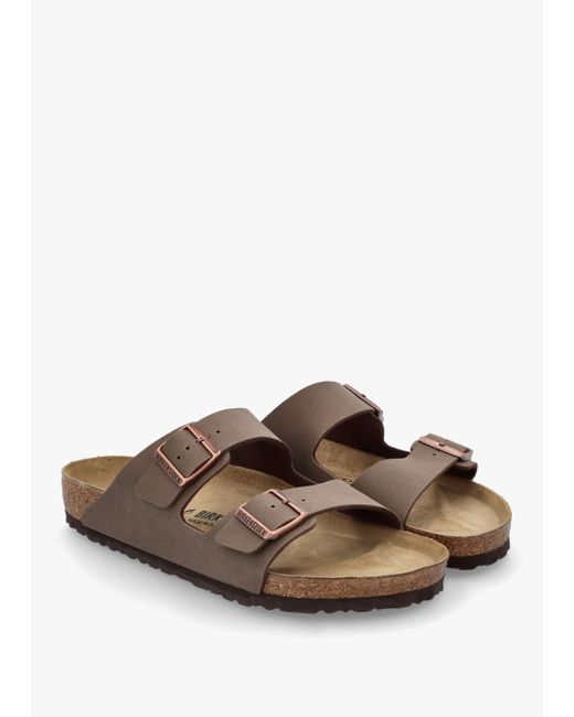 Birkenstock Brown Men's Arizona Birko-flor Mocca Two Bar Mules for men