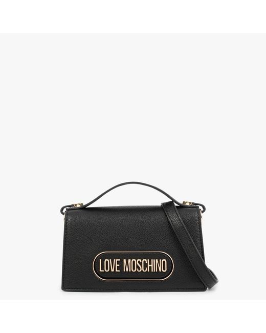 Love Moschino Small Grainy Black Cross-body Bag