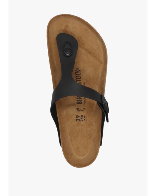 Birkenstock Brown Gizeh Birko-flor Black Sandals