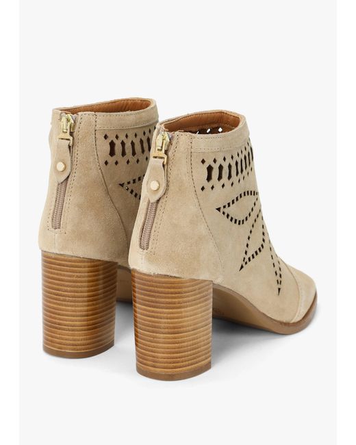 Alpe Natural Albany Perforated Block Heel Shoe Boots
