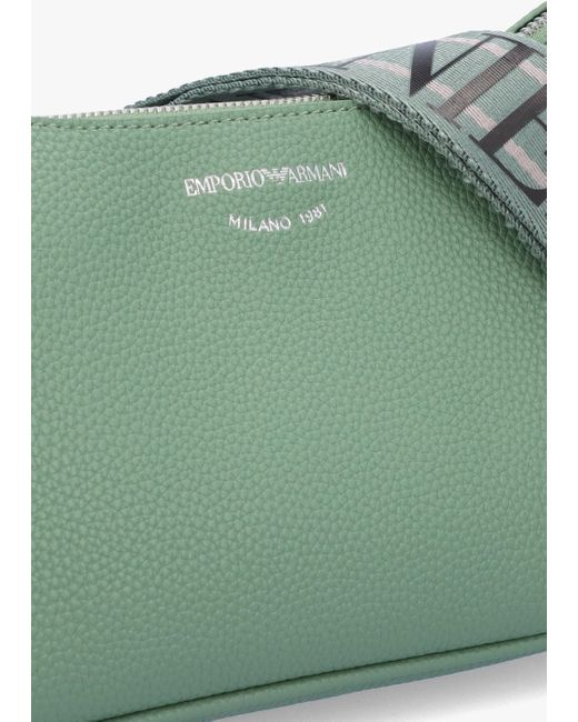 Emporio Armani Green Lilly Sage Urban Chic Pebbled Baguette Bag