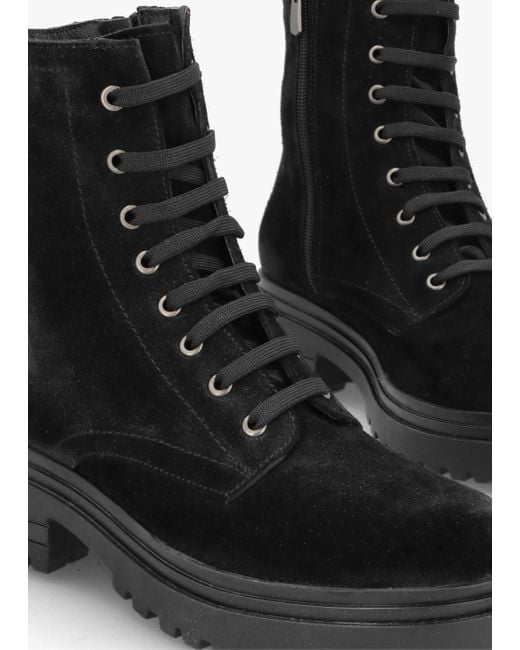 Daniel Bicky Black Suede Lace Up Ankle Boots