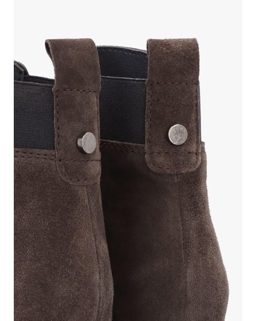 Alpe Azure Brown Suede Wedge Chelsea Boots