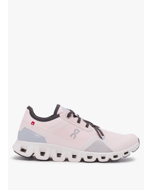 On Shoes Pink Cloud X 3 Ad Shell & Heather Trainers