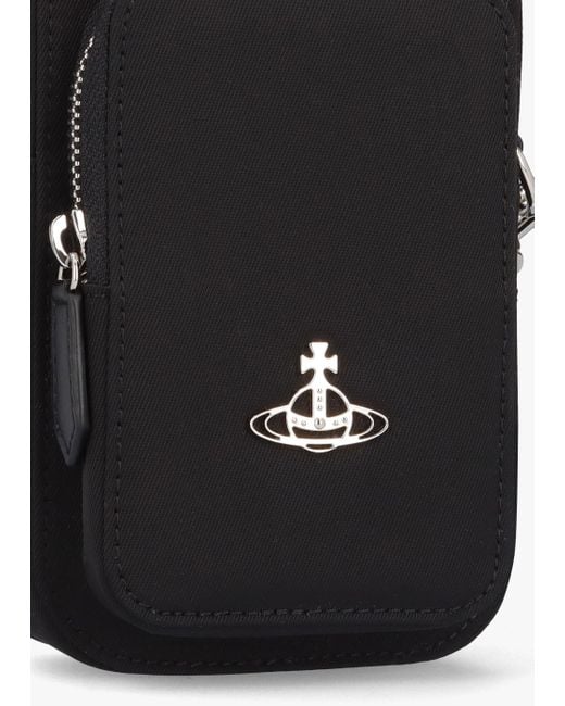 Vivienne Westwood Black S Nylon Vegan Phone Cross-body Bag