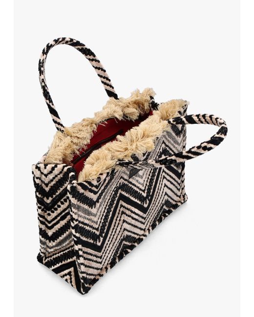 Sorena Black One-of-a-kind Koufonisi Large Multicoloured Tote Bag