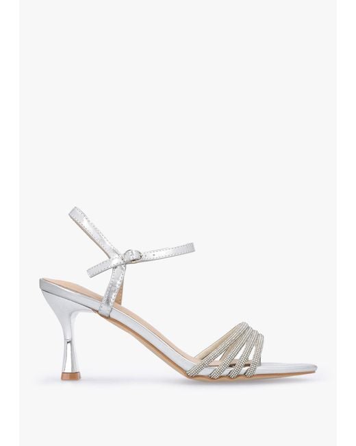 Daniel White Icris Metallic Strappy Mid Heel Sandals