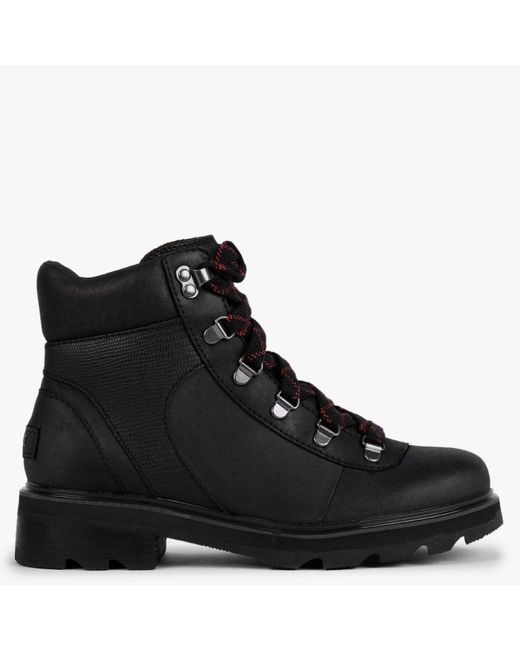 Sorel Lennox Black Leather Hiker Stkd Waterproof Boots Lyst UK