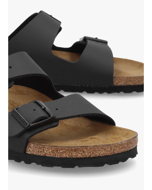 Birkenstock White Arizona Birko-Flor Two Bar Mules Leather