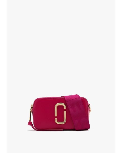 Marc Jacobs Red The Utility Snapshot Lipstick Pink Leather Camera Bag
