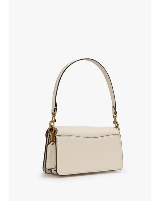 COACH Natural Tabby 20 Chalk Leather Shoulder Bag
