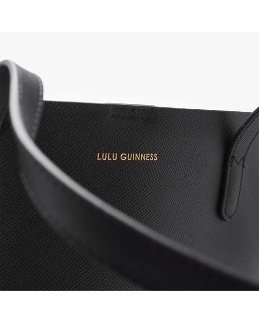 Lulu Guinness Large Ivy Black Leather Tote Bag
