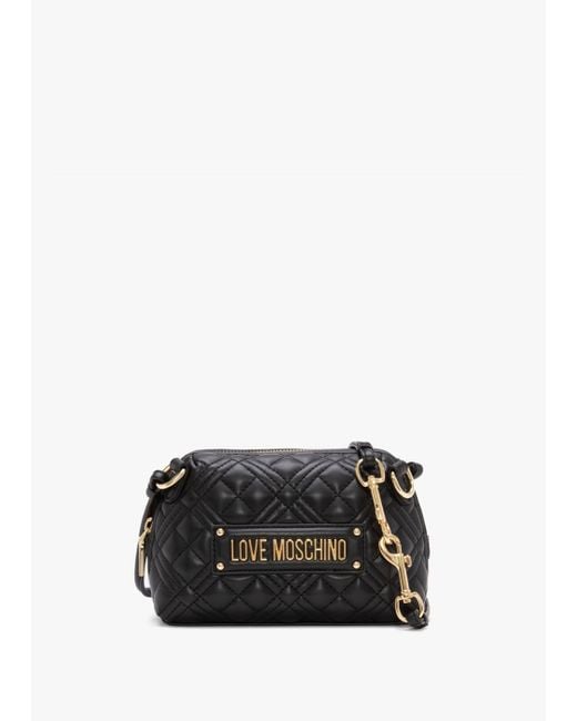 Love Moschino Small Diamond Quilt Black Grab Bag