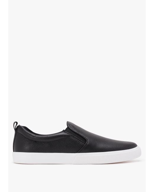 Lauren by Ralph Lauren Haddley Black Tumbled Leather Trainers