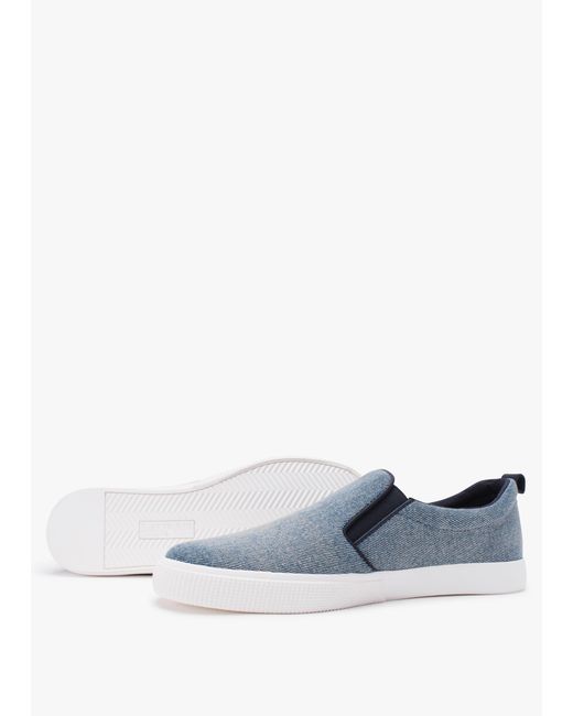 Ralph Lauren Haddley Blue Denim Trainers