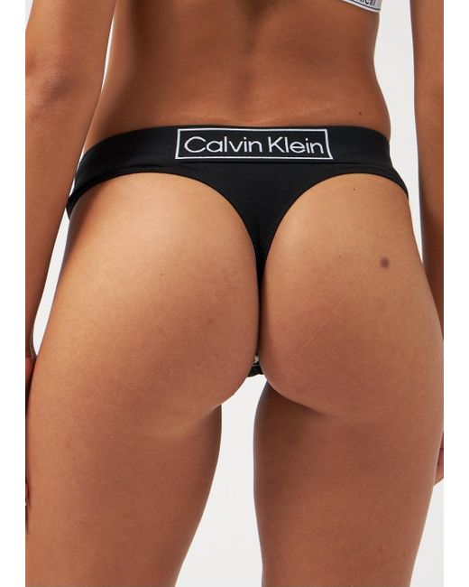 Calvin Klein Blue Ck Underwear Reimagined Heritage Mid Rise Thong