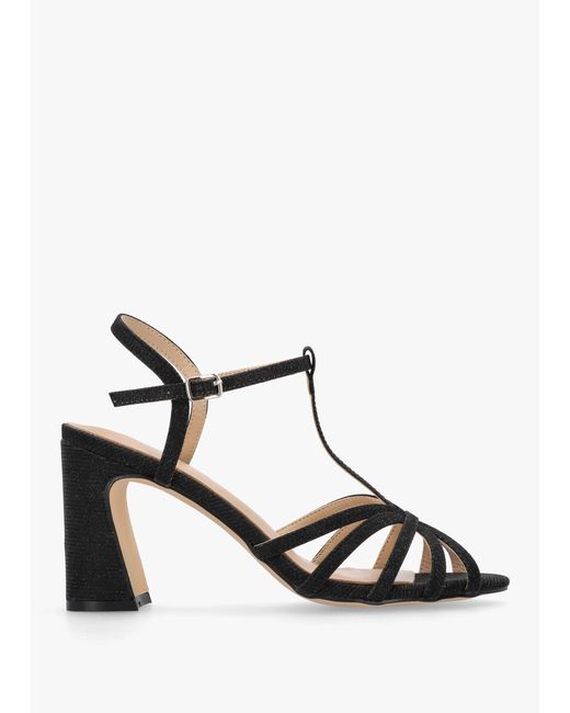 Daniel Multicolor Iceline Metallic T Bar Block Heel Sandals