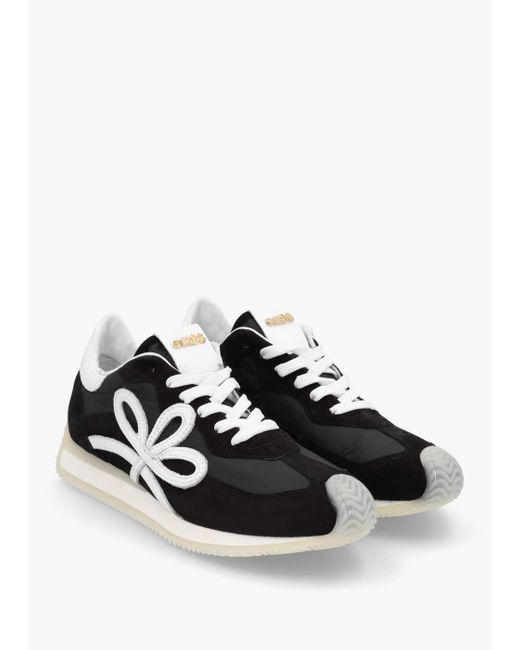 Daniel Movie Black & White Suede Runner Trainers