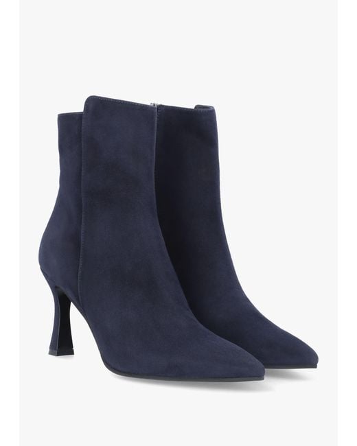 Evaluna Blue Jenny Shaped Heel Ankle Boots