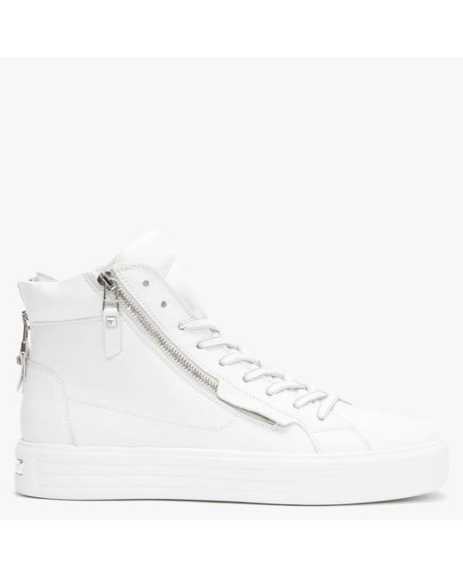 Kennel & Schmenger White Leather High Top Trainers - Lyst