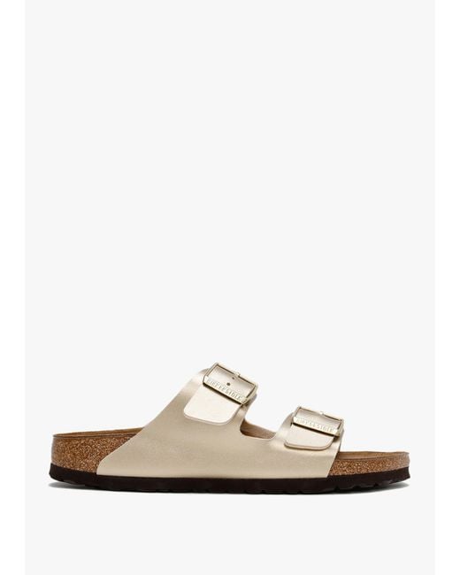 Birkenstock White Arizona Birko-Flor Two Bar Mules