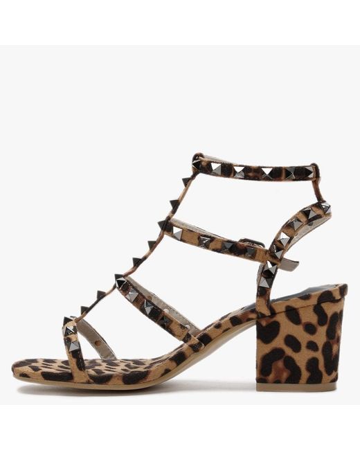 moda in pelle studded sandals