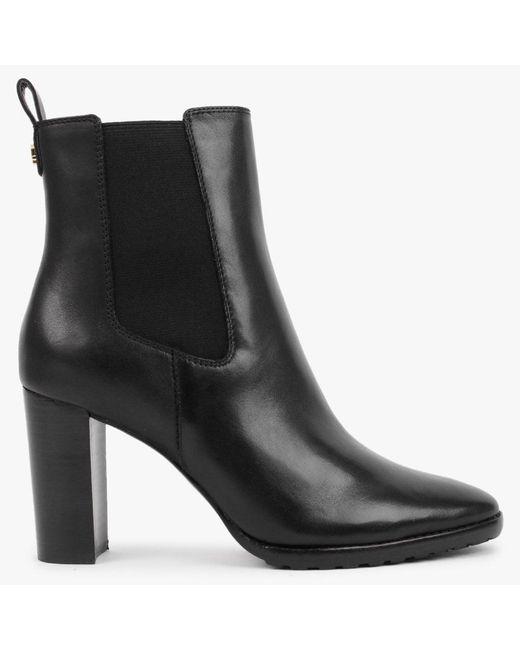 Lauren by Ralph Lauren Mylah Black Leather Ankle Boots Lyst