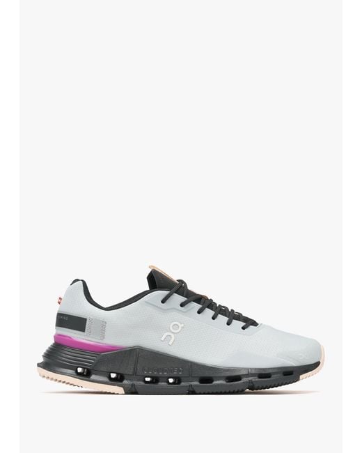 On Shoes Gray Cloudnova Form Glacier Aurora Trainers