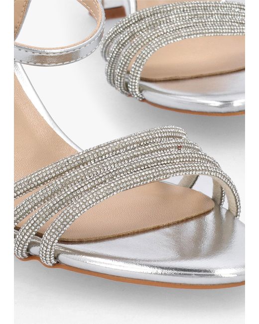 Daniel White Icris Metallic Strappy Mid Heel Sandals