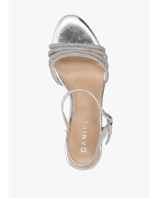Daniel White Icris Metallic Strappy Mid Heel Sandals