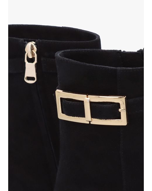 Daniel Pearl Black Suede Block Heel Ankle Boots