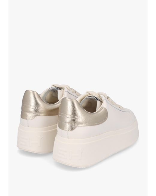 Ash Natural Moby Gardenia Gold Leather Trainers
